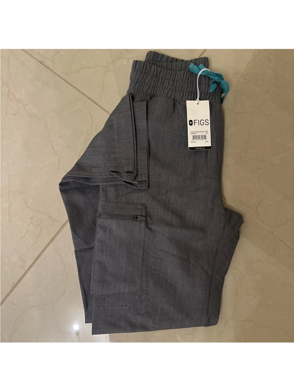 NWT FIGS Women's XXS High Waisted Yola High Waisted Scrub Pant Petite Graphite